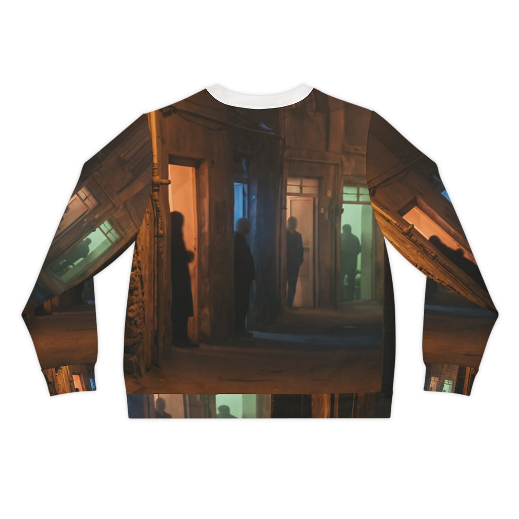 Men's Lightweight Sweatshirt - Shadowed Alleyway Mystery Art...