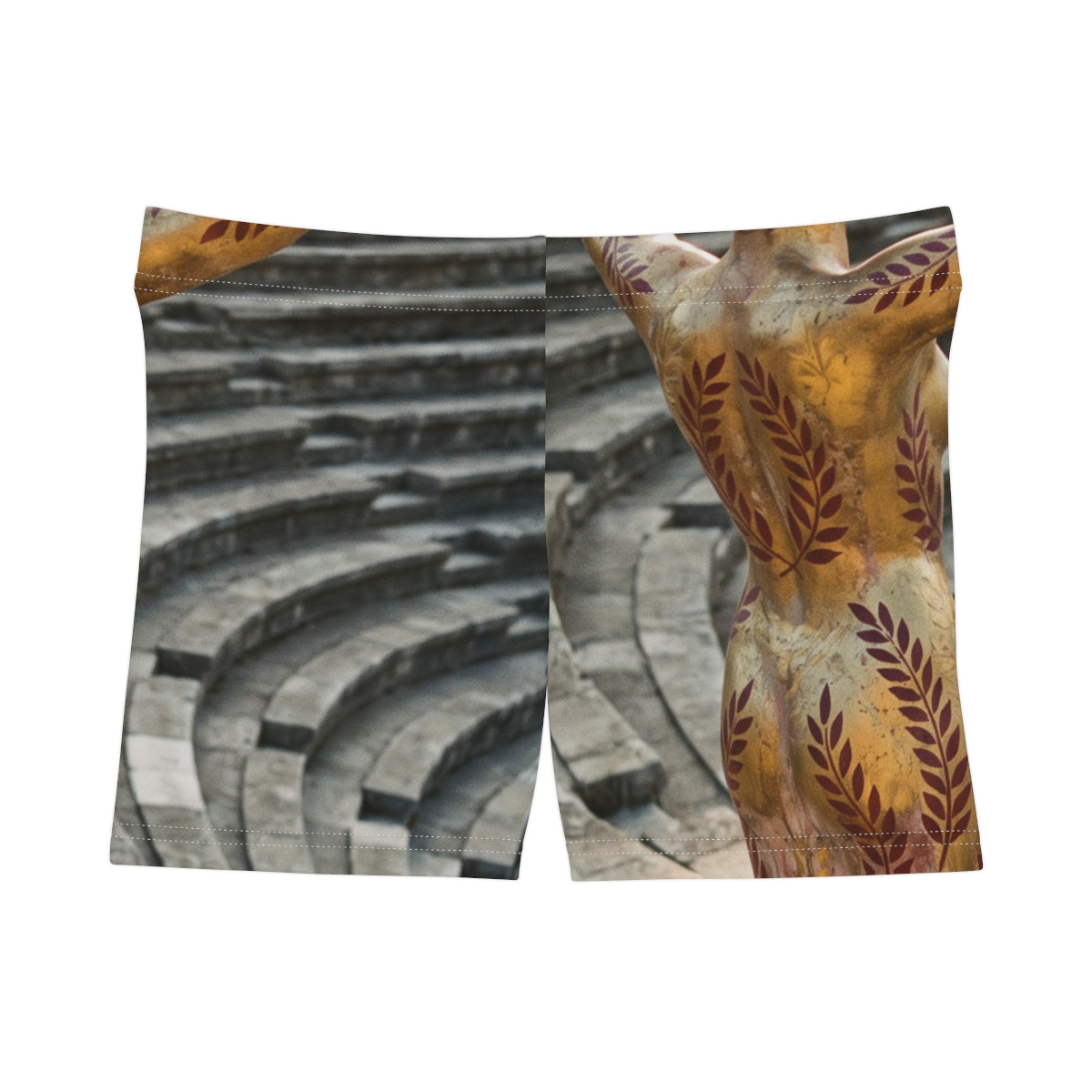 Women's Shorts with Classical Gilded Muse Art