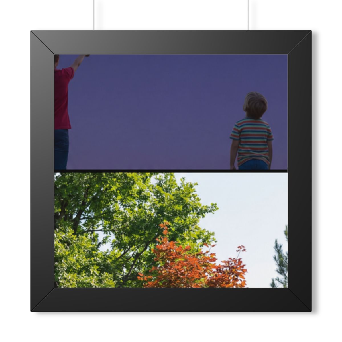 Framed Vertical Poster - Stardust & Forest Discovery — Black...