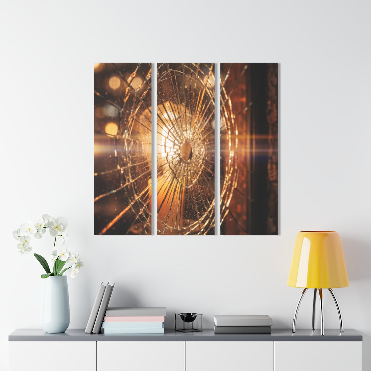 Acrylic Prints Triptych - Shattered Light — Portrait