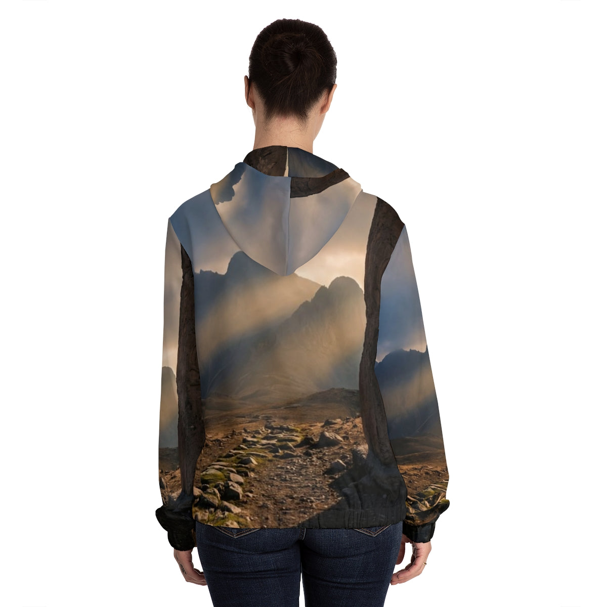 Women's Full-Zip Hoodie - Mystic Monolith Ancient Persian......