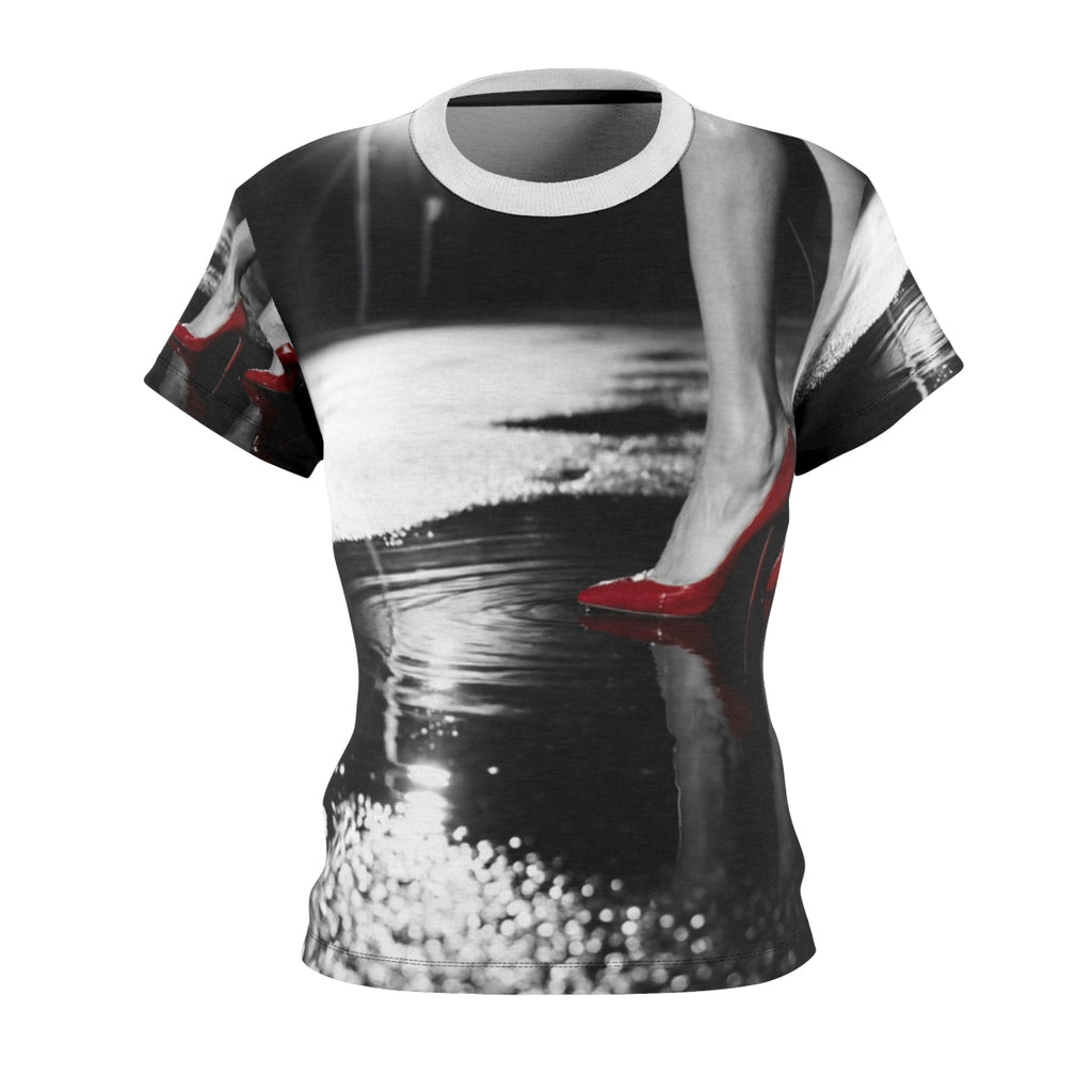 Women's Cut & Sew Tee - Crimson Noir Heels | Echovira...