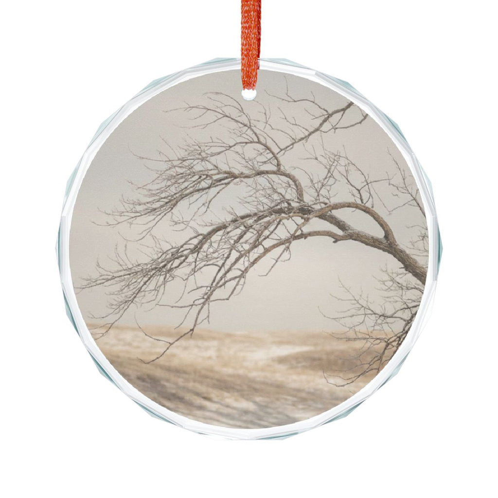 Glass Ornament - Serene Winter Tree