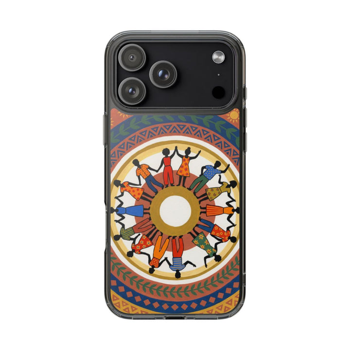 Clear Impact-Resistant Cases - Clear Phone Case - Unity Mandala Folk Art