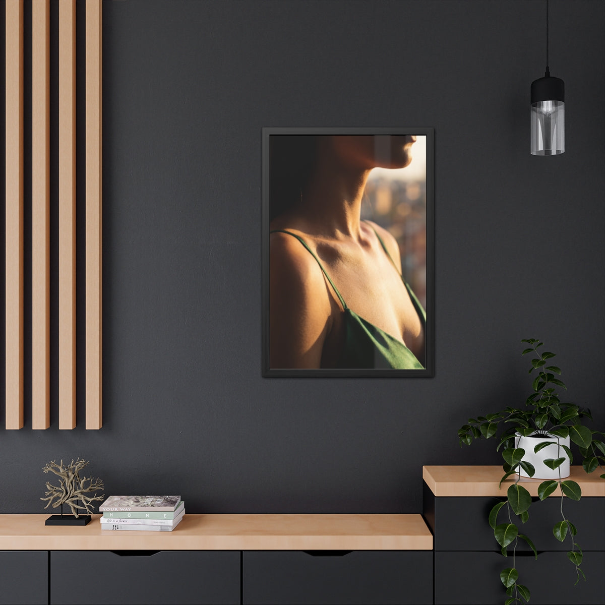 Framed Poster - Sunlit Muse Gallery Art — Portrait