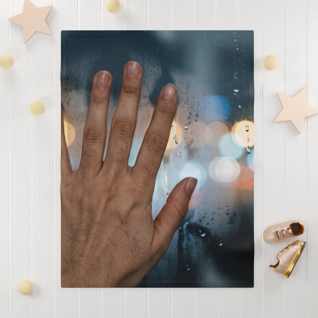 Rainy City Window Soft Fleece Baby Blanket