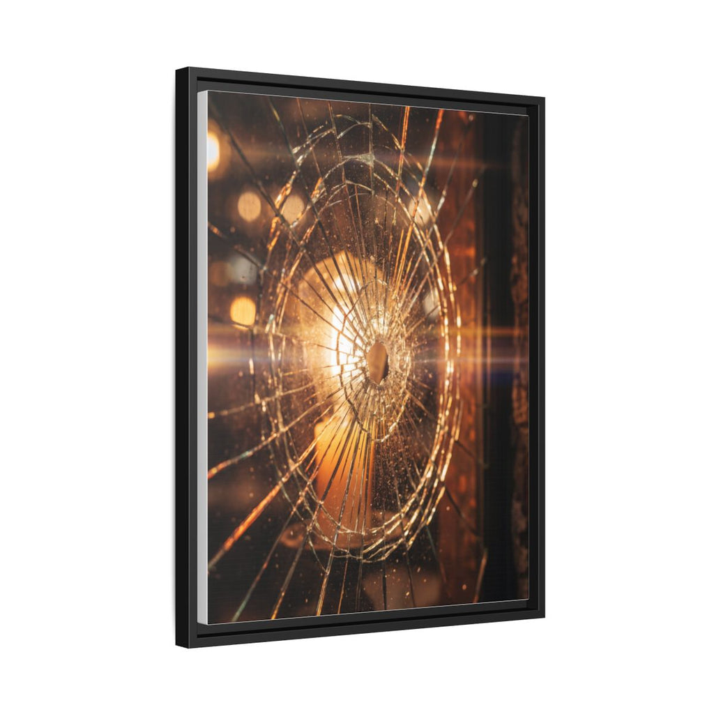 Framed Matte Canvas - Shattered Glass