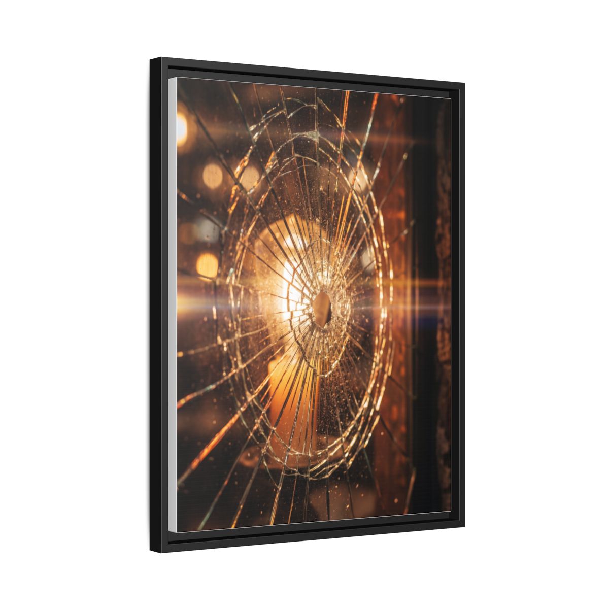 Framed Matte Canvas - Shattered Glass