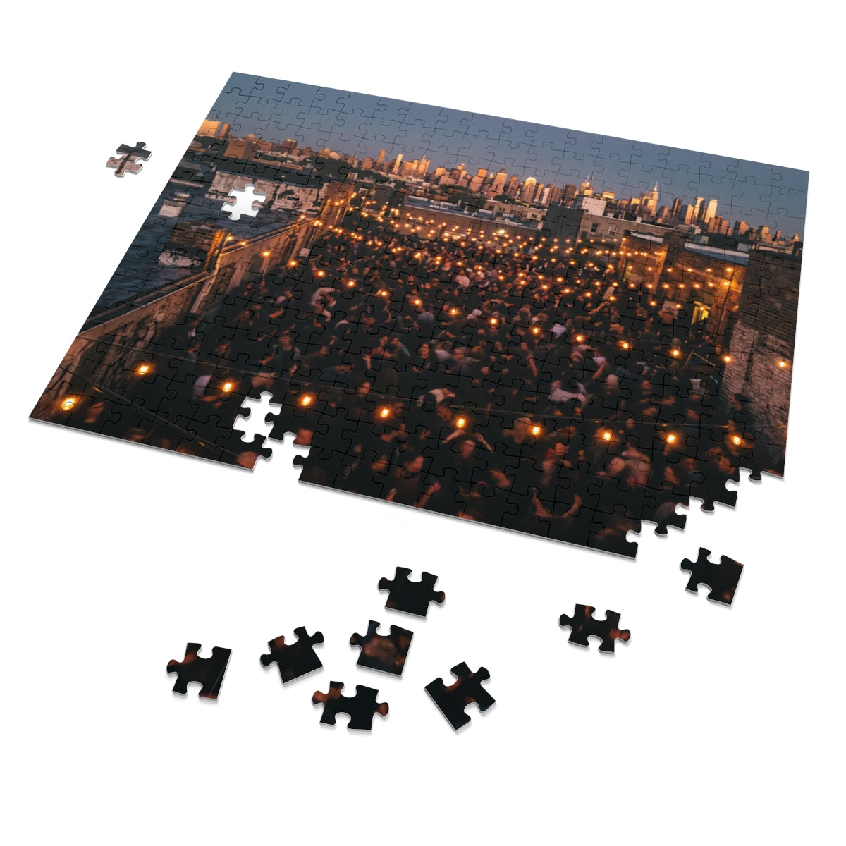 Jigsaw Puzzle with Tin - Skyline Twilight (30, 110, 252... |...