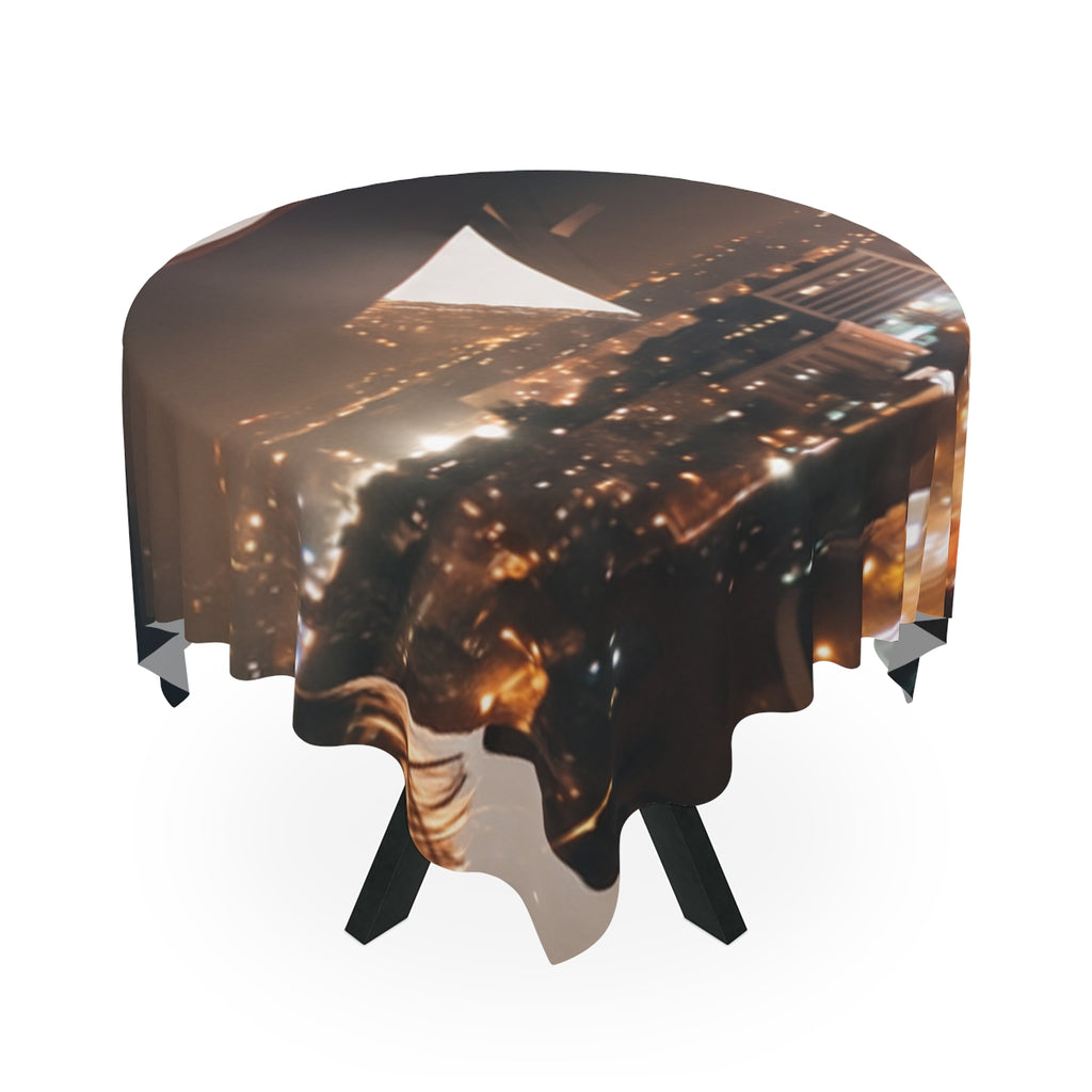 Tablecloth - City Lights Skyline | Echovira Gallery