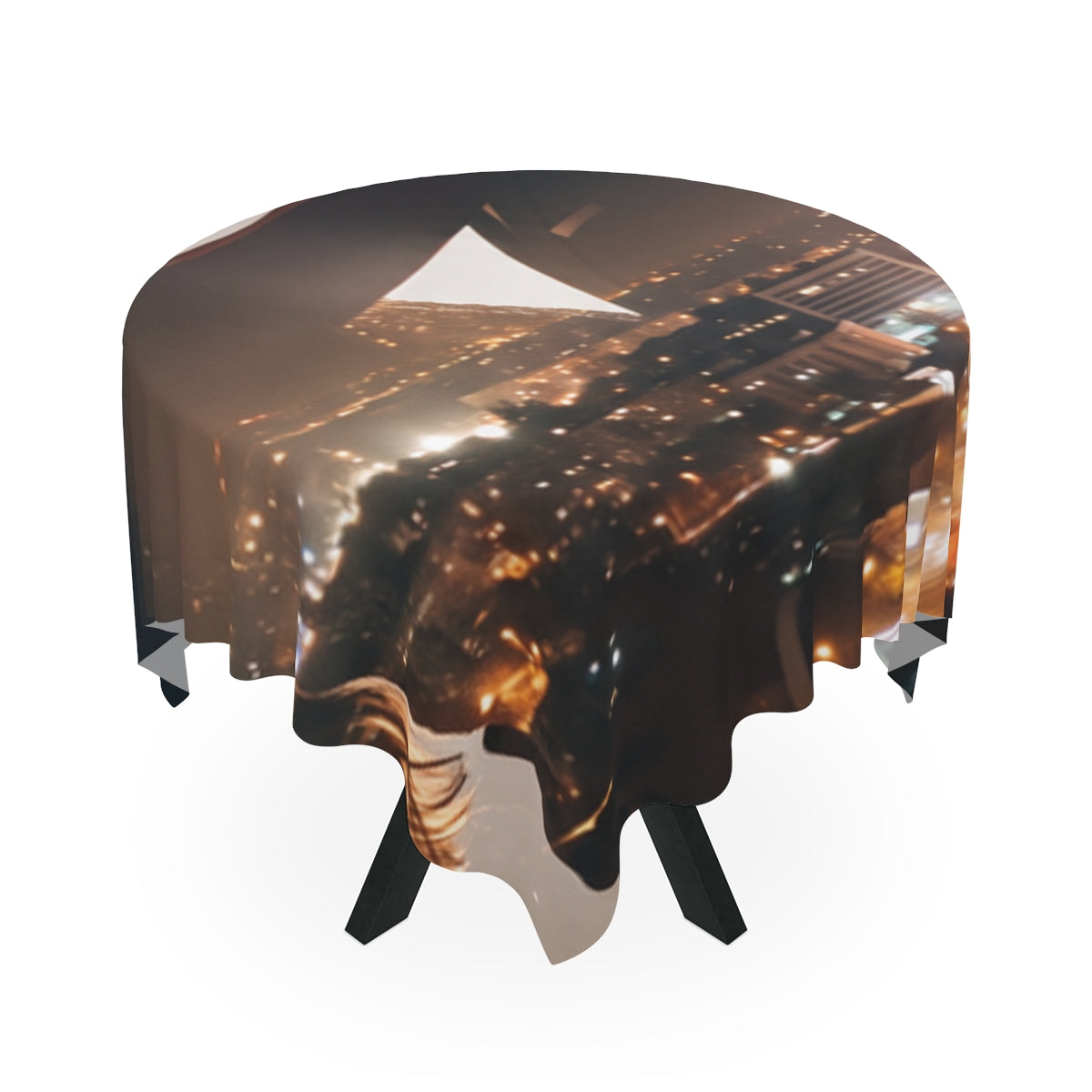 Tablecloth - City Lights Skyline | Echovira Gallery