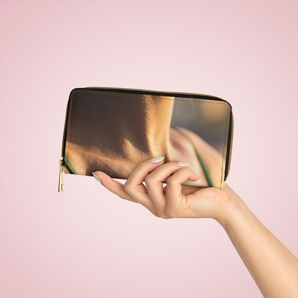 Golden Hour Zipper Wallet - Emerald Sunset Clutch | Echovira...