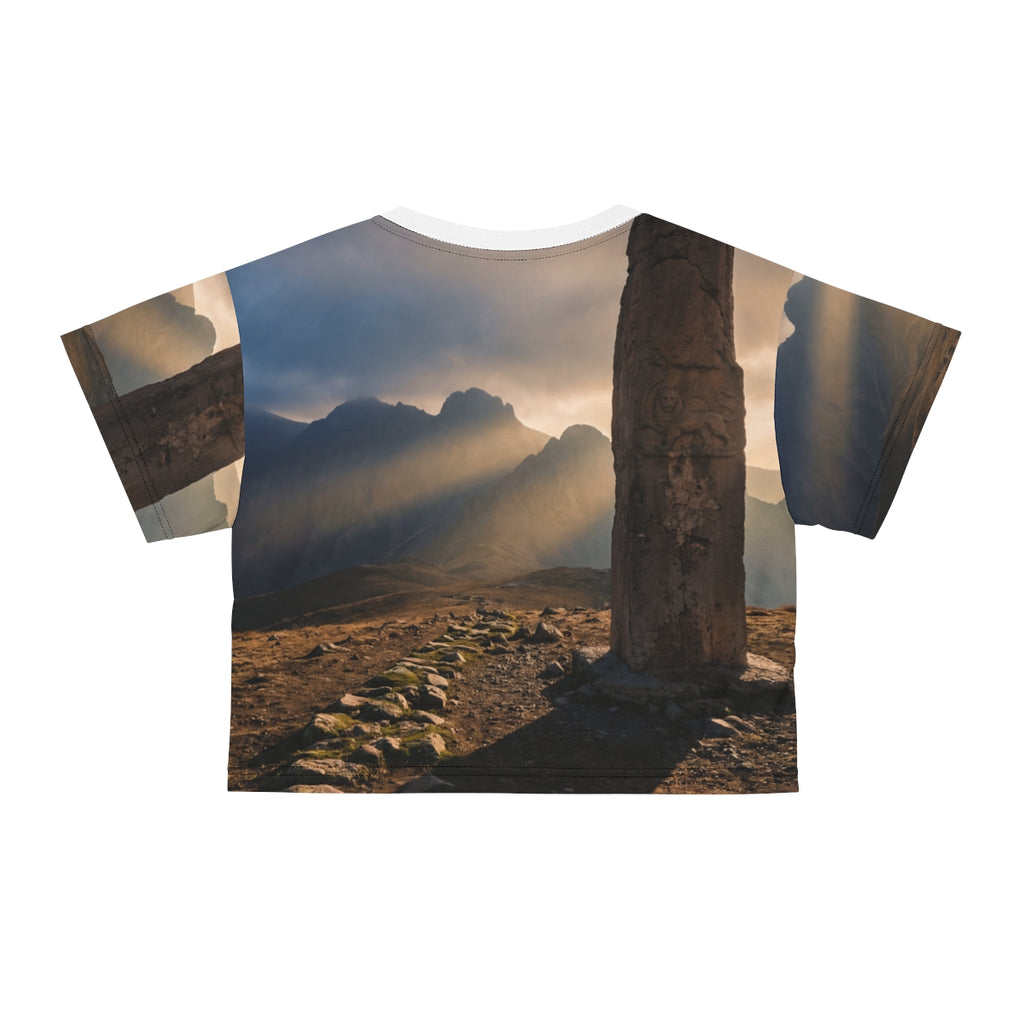 Crop Tee - Mystic Mountain Peak