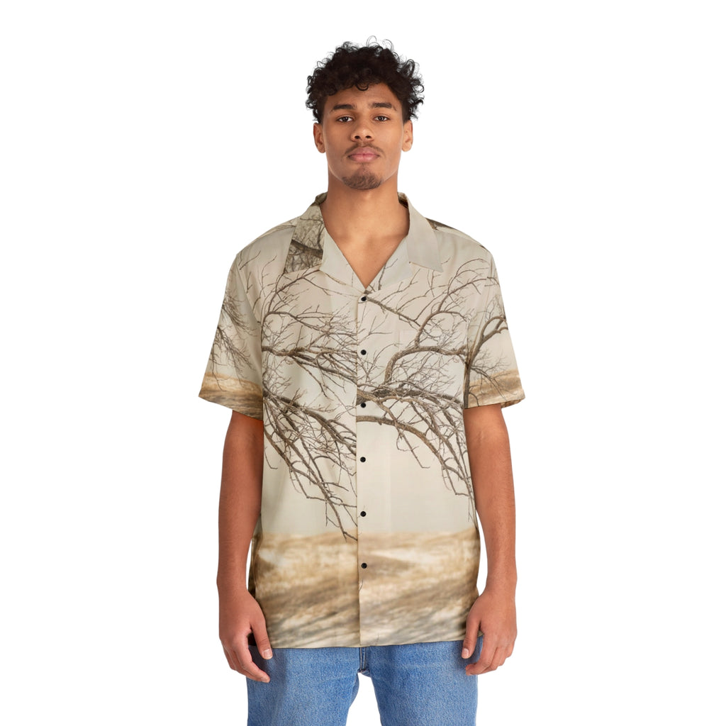 Men's Hawaiian Shirt - Winter Branch Solitude Landscape |...