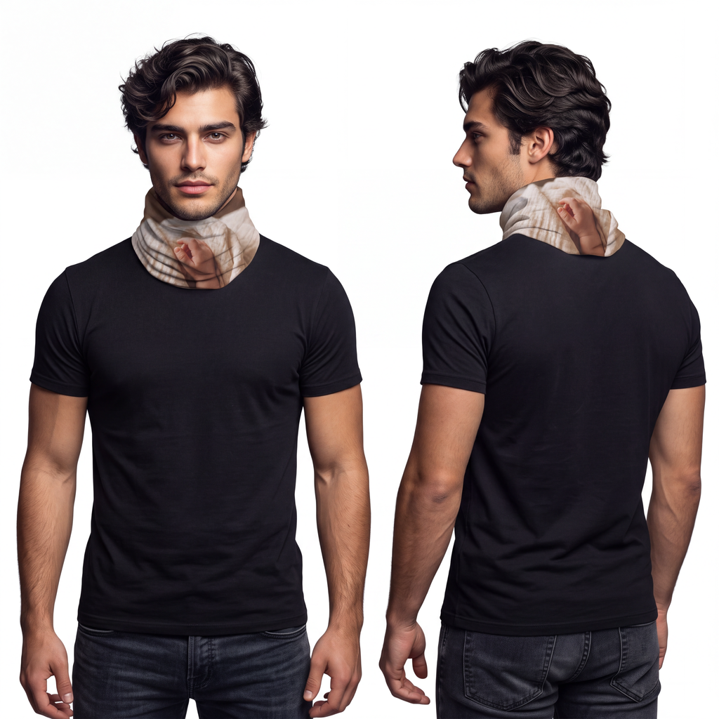 Men's Neck Gaiter - Cozy Cream Travel | Echovira Gallery
