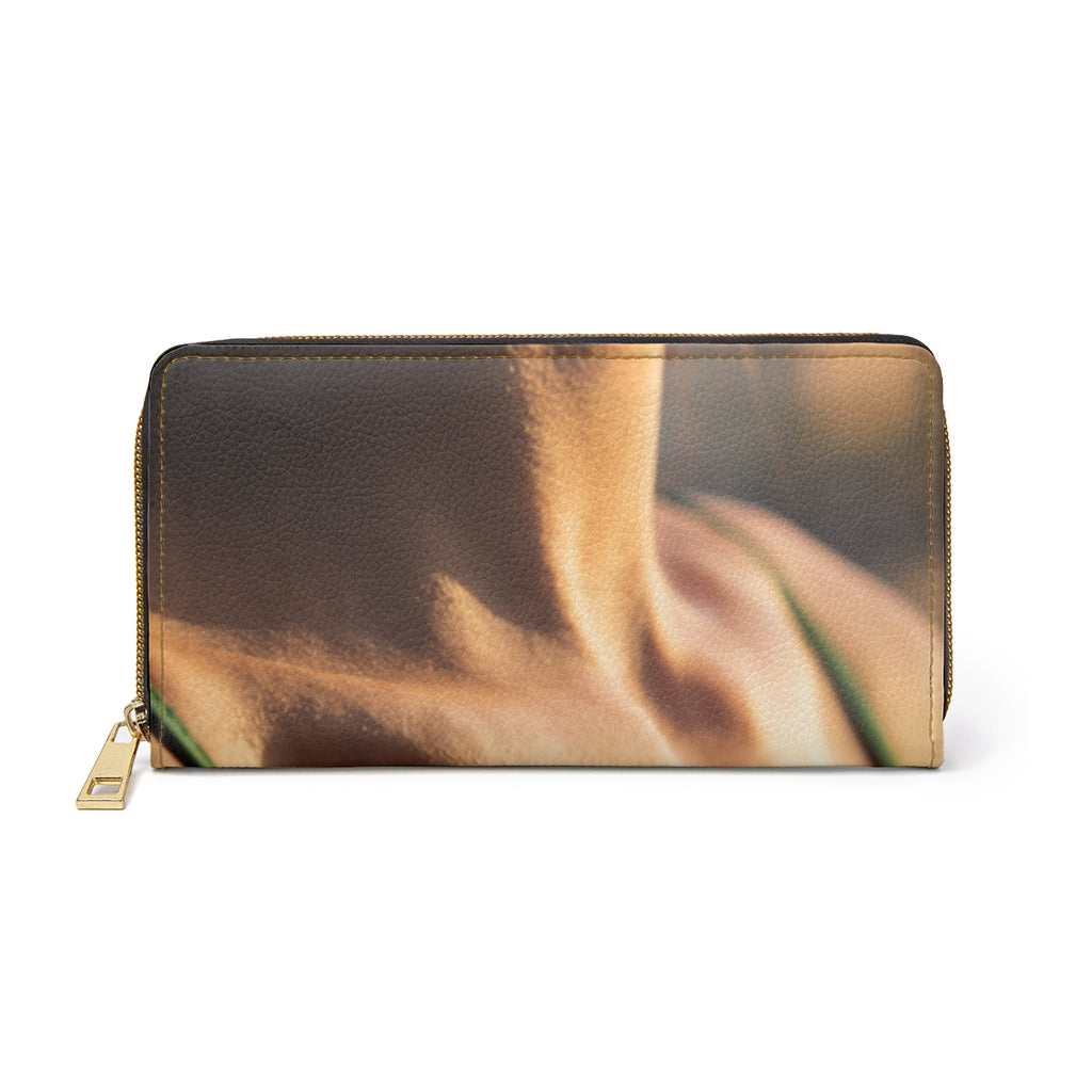 Golden Hour Zipper Wallet - Emerald Sunset Clutch | Echovira...