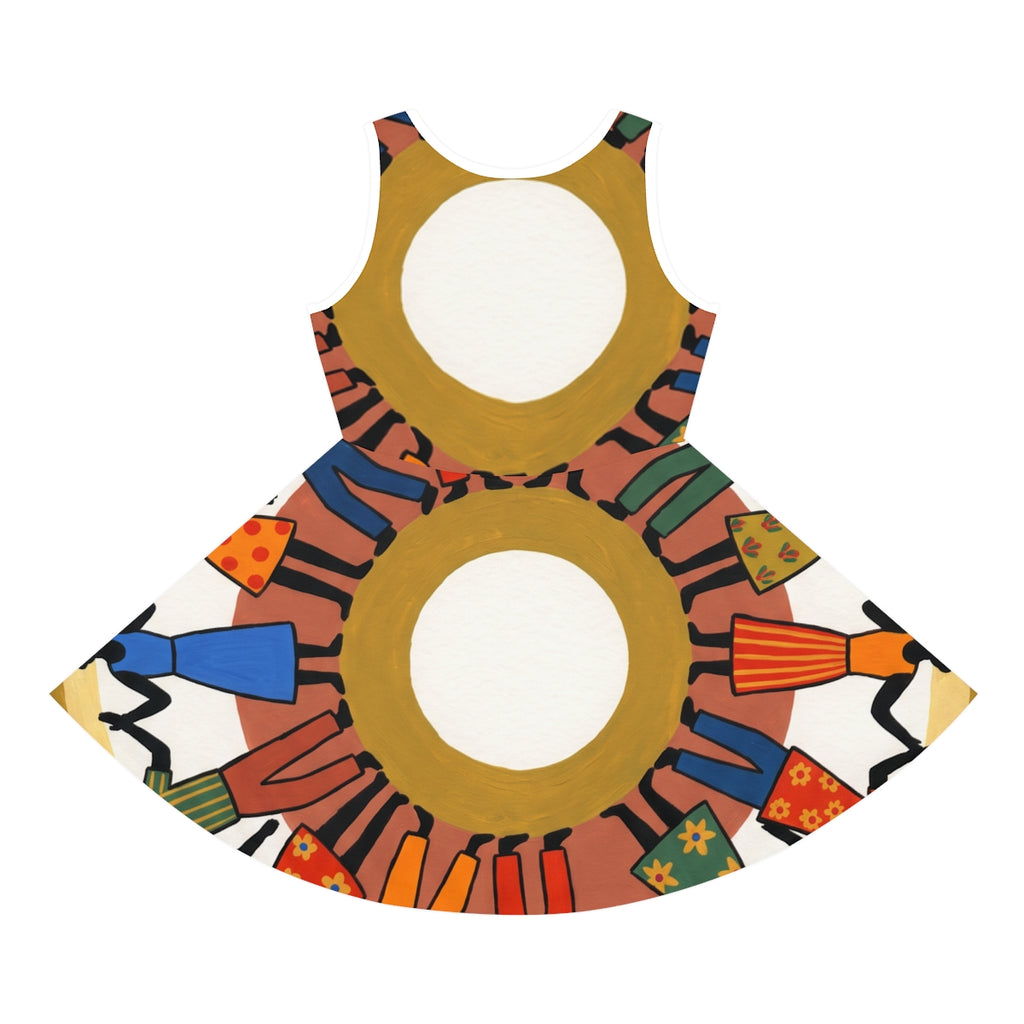 Girls' Sleeveless Sundress - Unity Mandala Print | Echovira...