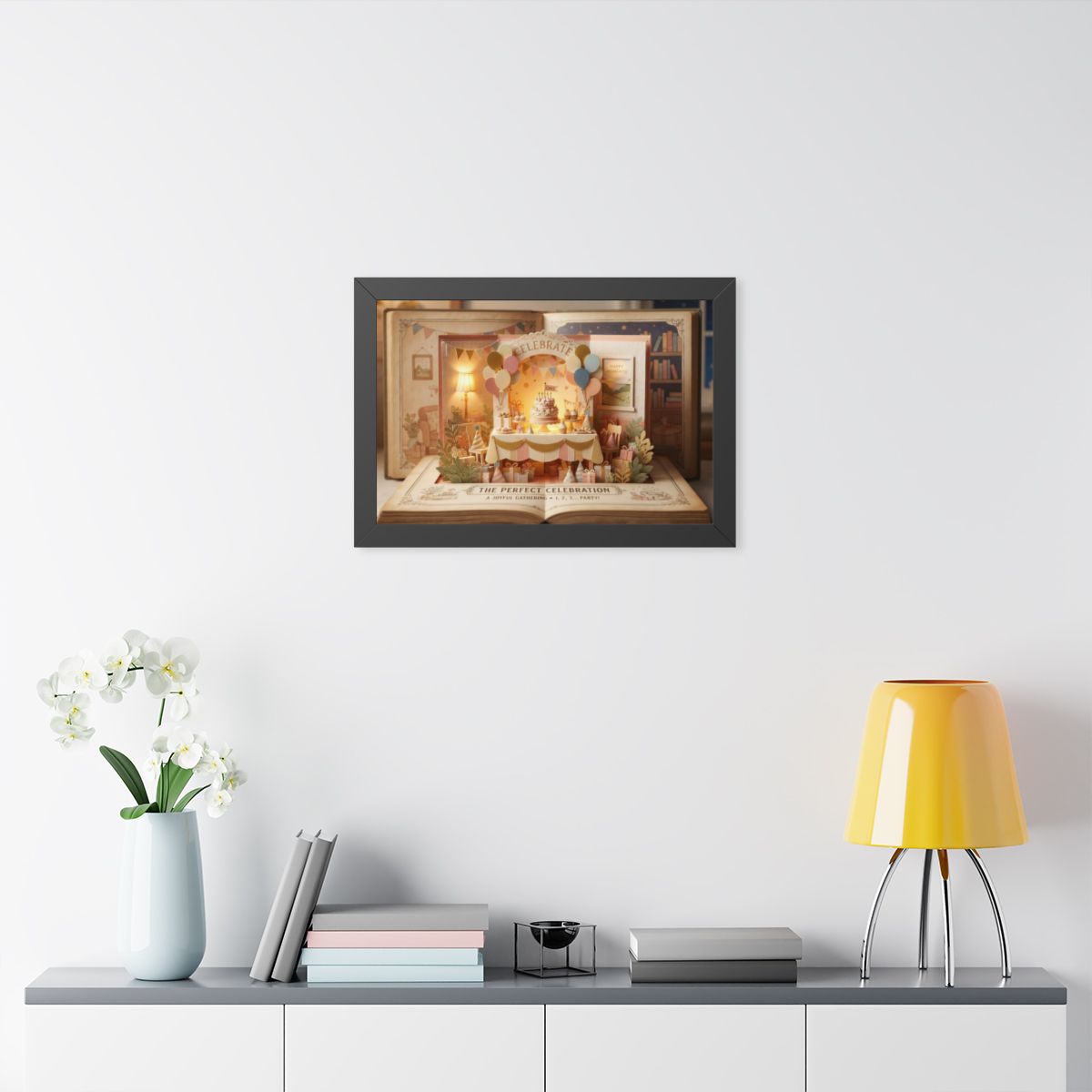 Framed Horizontal Poster - Storybook World — Black (14×11......