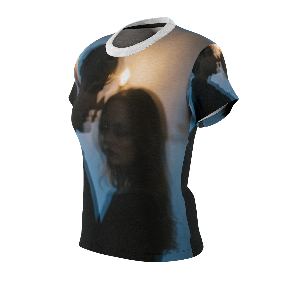 Women's Cut & Sew Tee - Midnight Reflection - Moody Casual...
