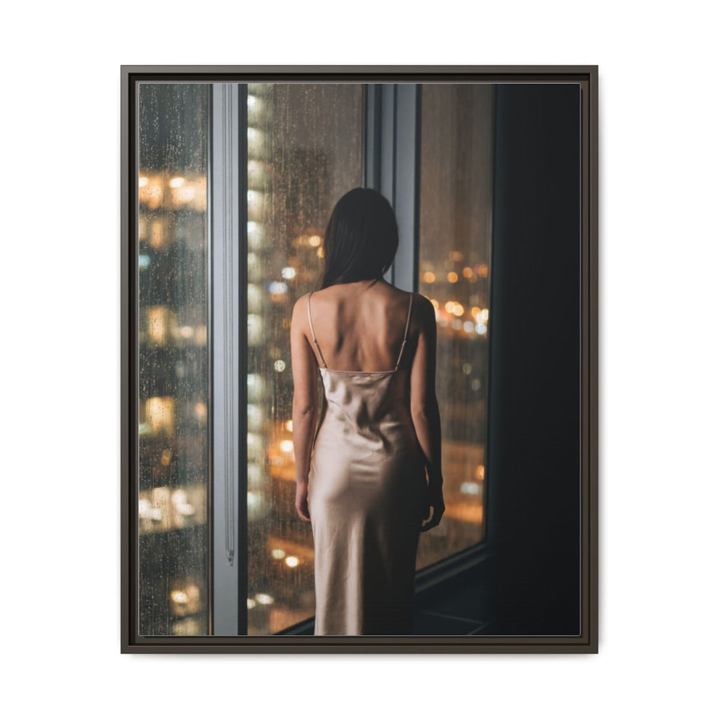 Framed Matte Canvas - Cinematic Nights — Espresso / 1.25"