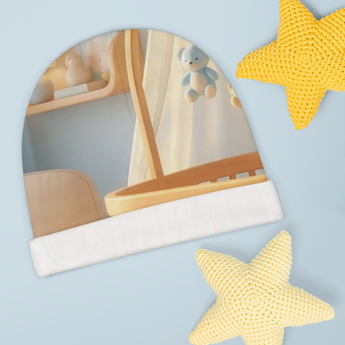 Baby Beanie - Dreamy Serene Nursery Art | Echovira Gallery
