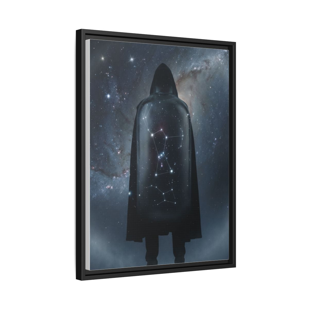 Framed Matte Canvas - Cosmic Sentinel — Black / 1.25" (8×10, 9×12, 11×14, 12×16, 10×20, 12×18, 16×20, 16×24, 18×24, 12×36, 20×24, 16×32, 20×30, 24×30, 24×32, 16×48, 24×36, 24×48, 30×40, 20×60, 32×48, 30×60 & 40×60)