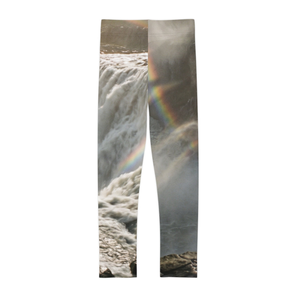 Kids Leggings with Nordic Golden Waterfall