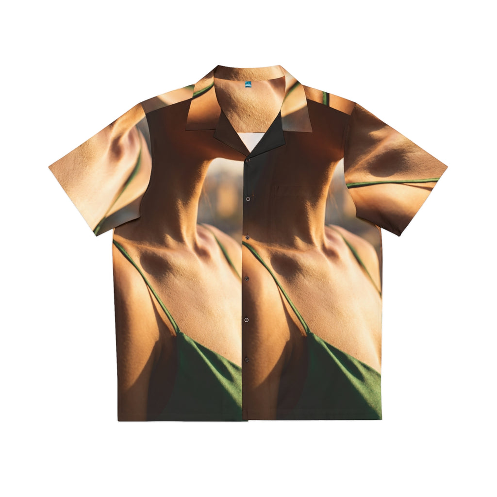 Men's Hawaiian Shirt - Golden Hour - Emerald Sunset |...