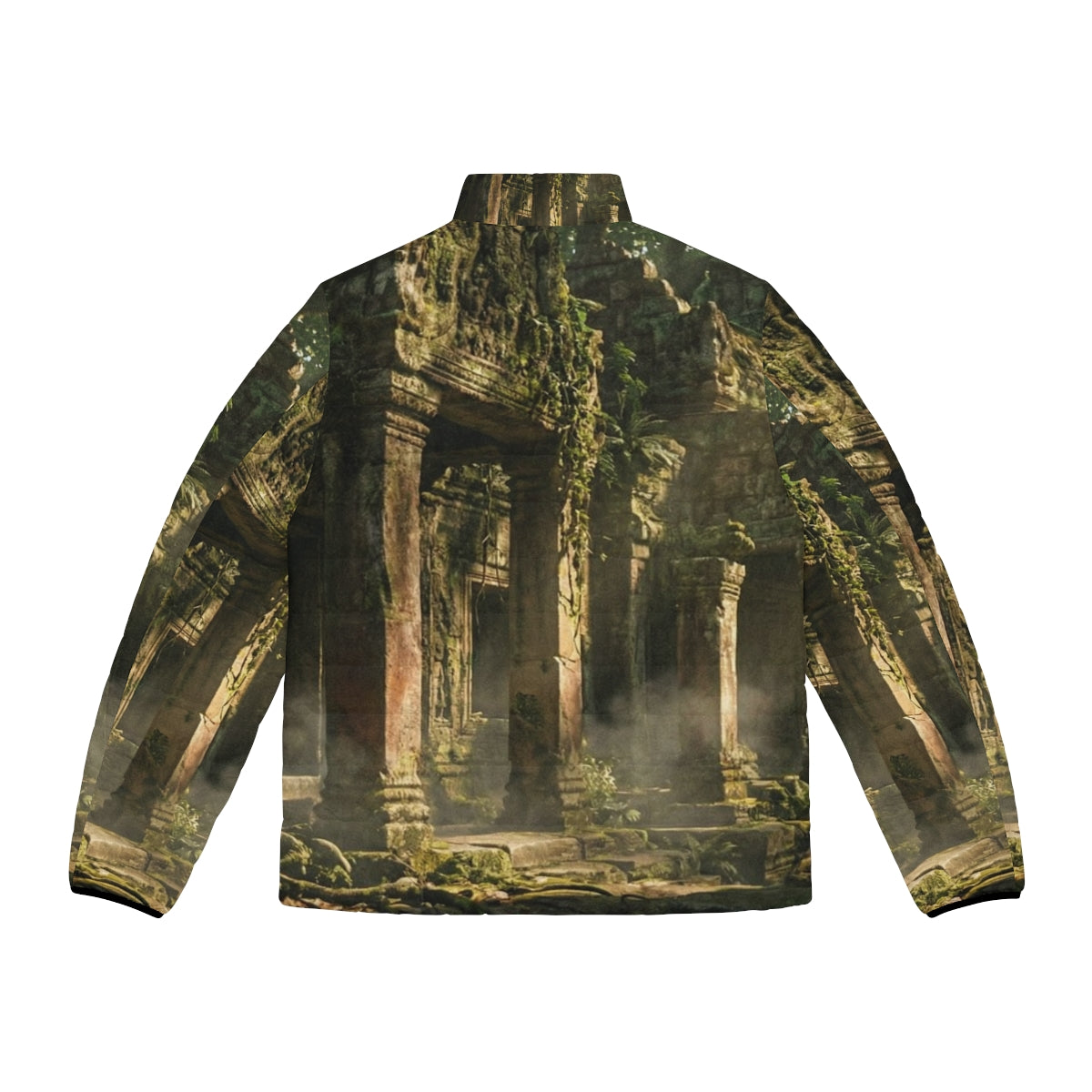 Men's Puffer Jacket - Forest Temple | Echovira Gallery