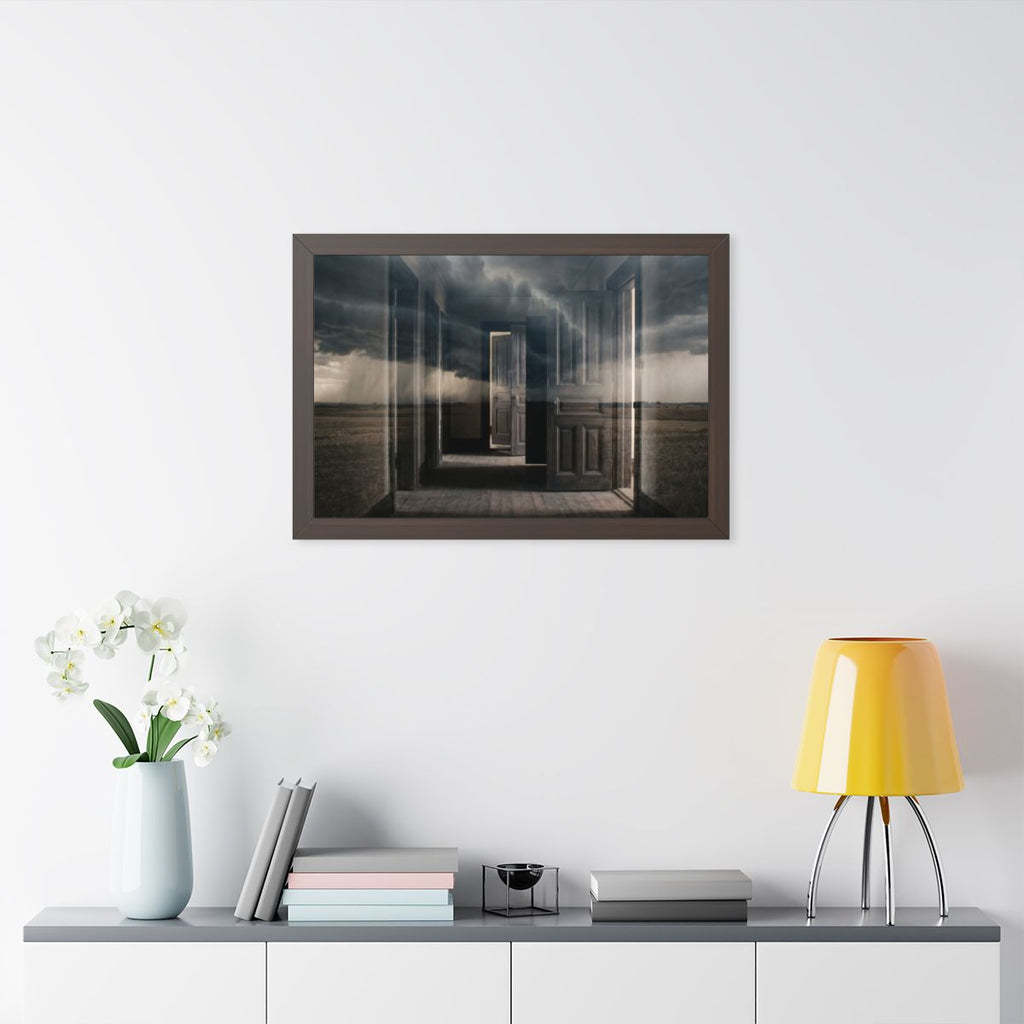 Framed Horizontal Poster - Storm Gateway — Walnut (14×11......