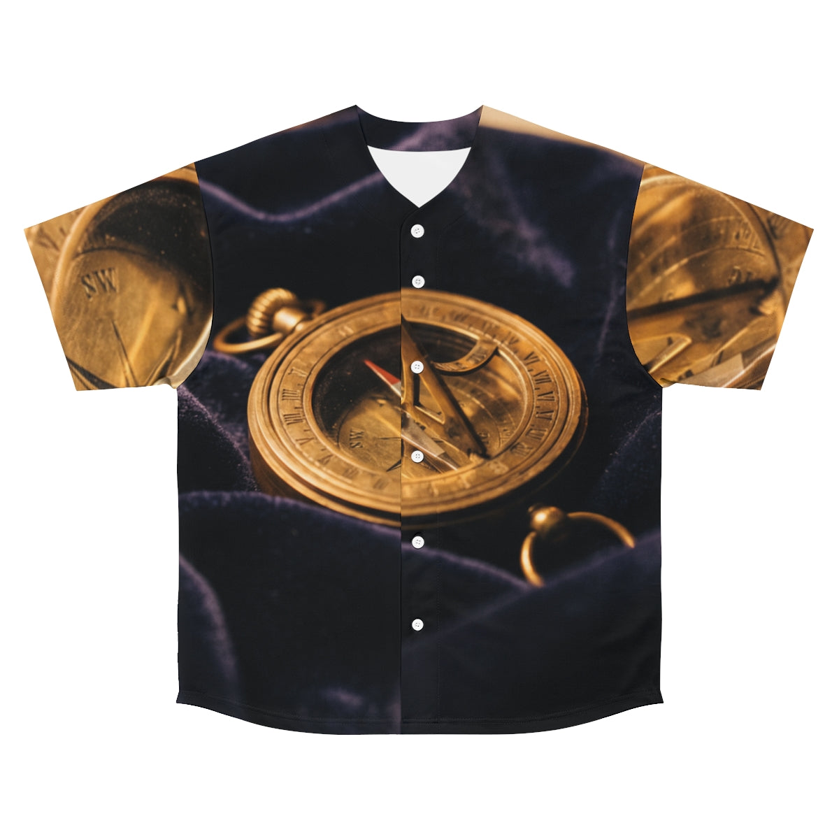 Men's Baseball Jersey Vintage Brass Compass