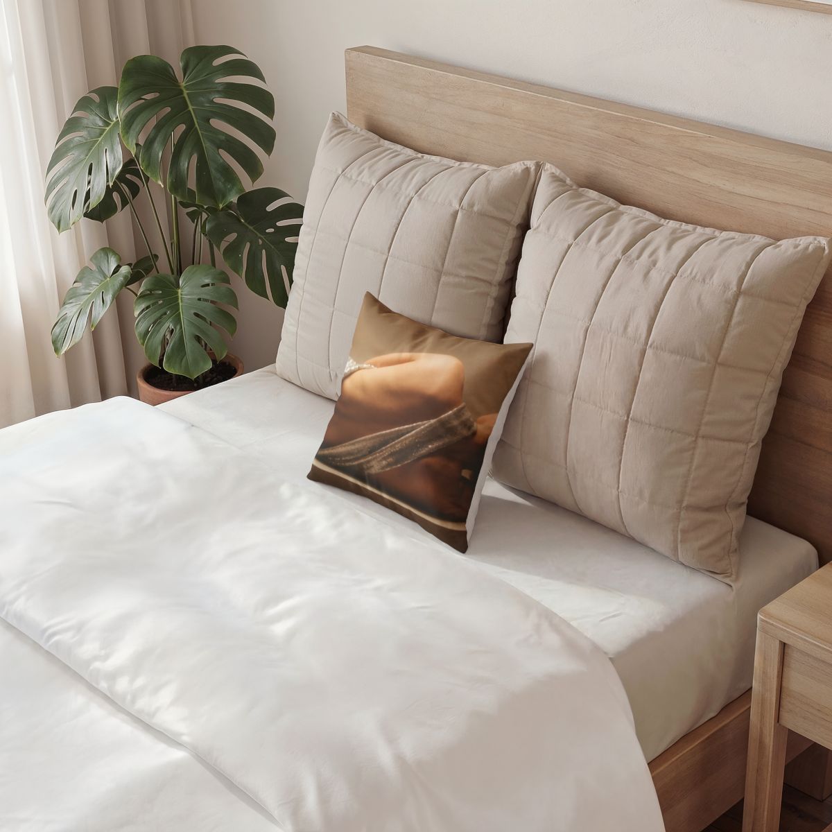 Poly Velvet Pillow - Gilded Silhouette | Echovira Gallery