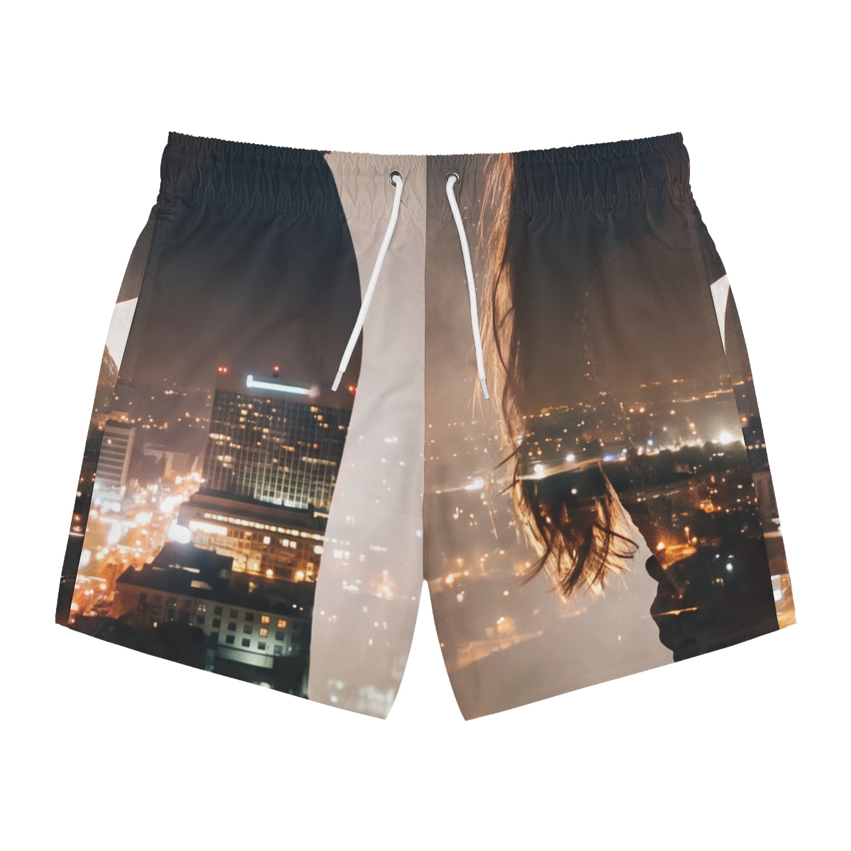 Swim Trunks - Midnight City Skyline | Echovira Gallery