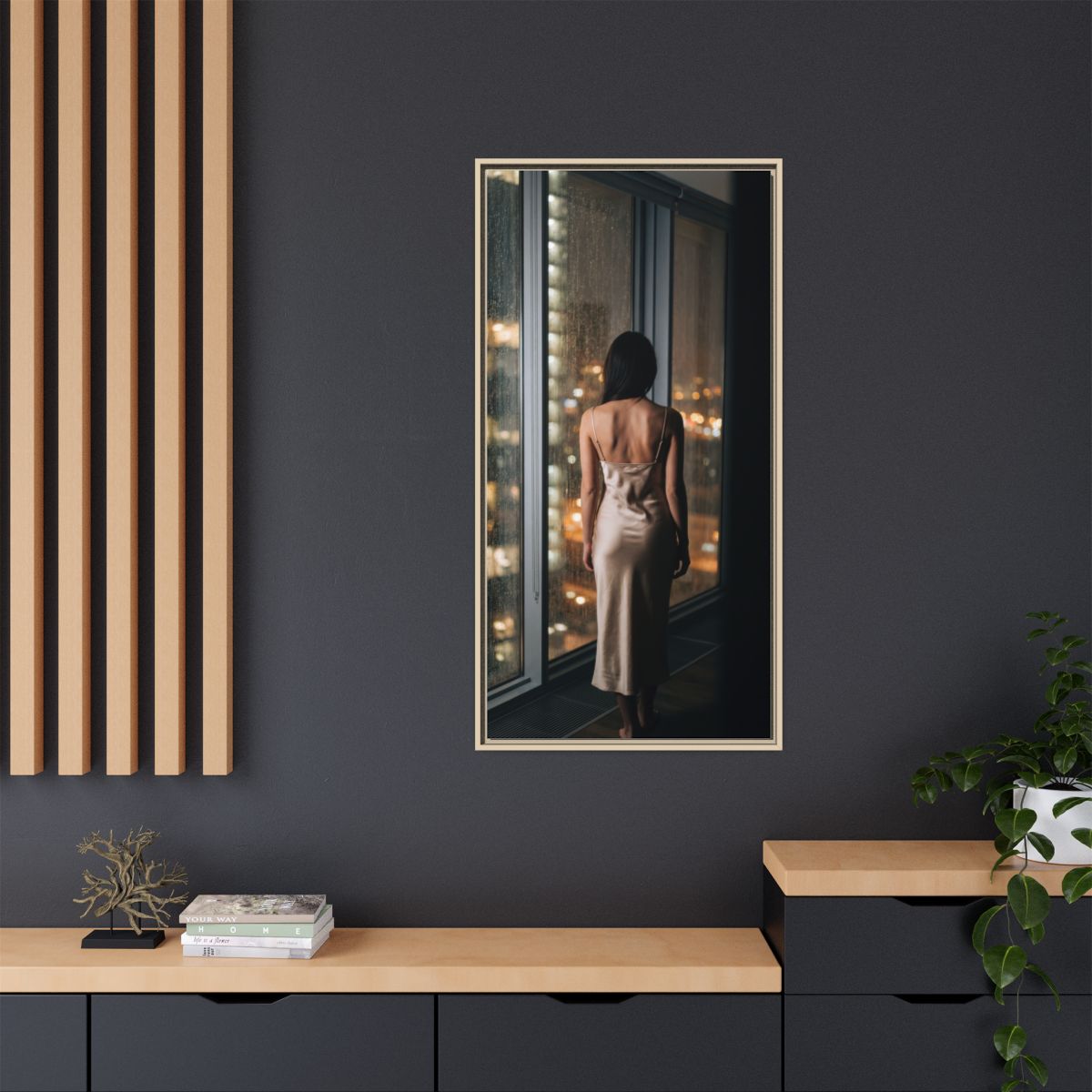 Framed Matte Canvas - Cinematic Nights — Natural / 1.25"
