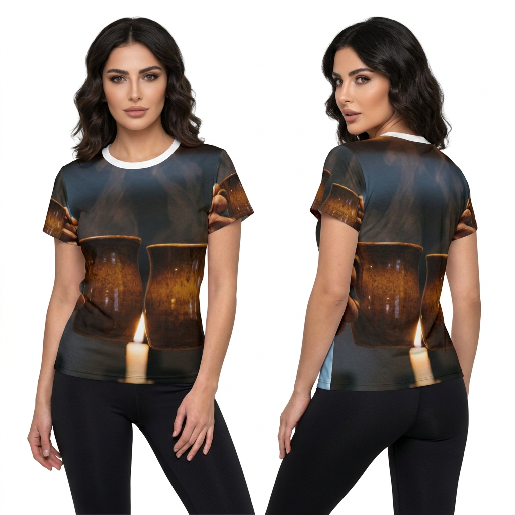 Kadın Cut & Sew Tişört - Sıcak Hygge Tasarımı