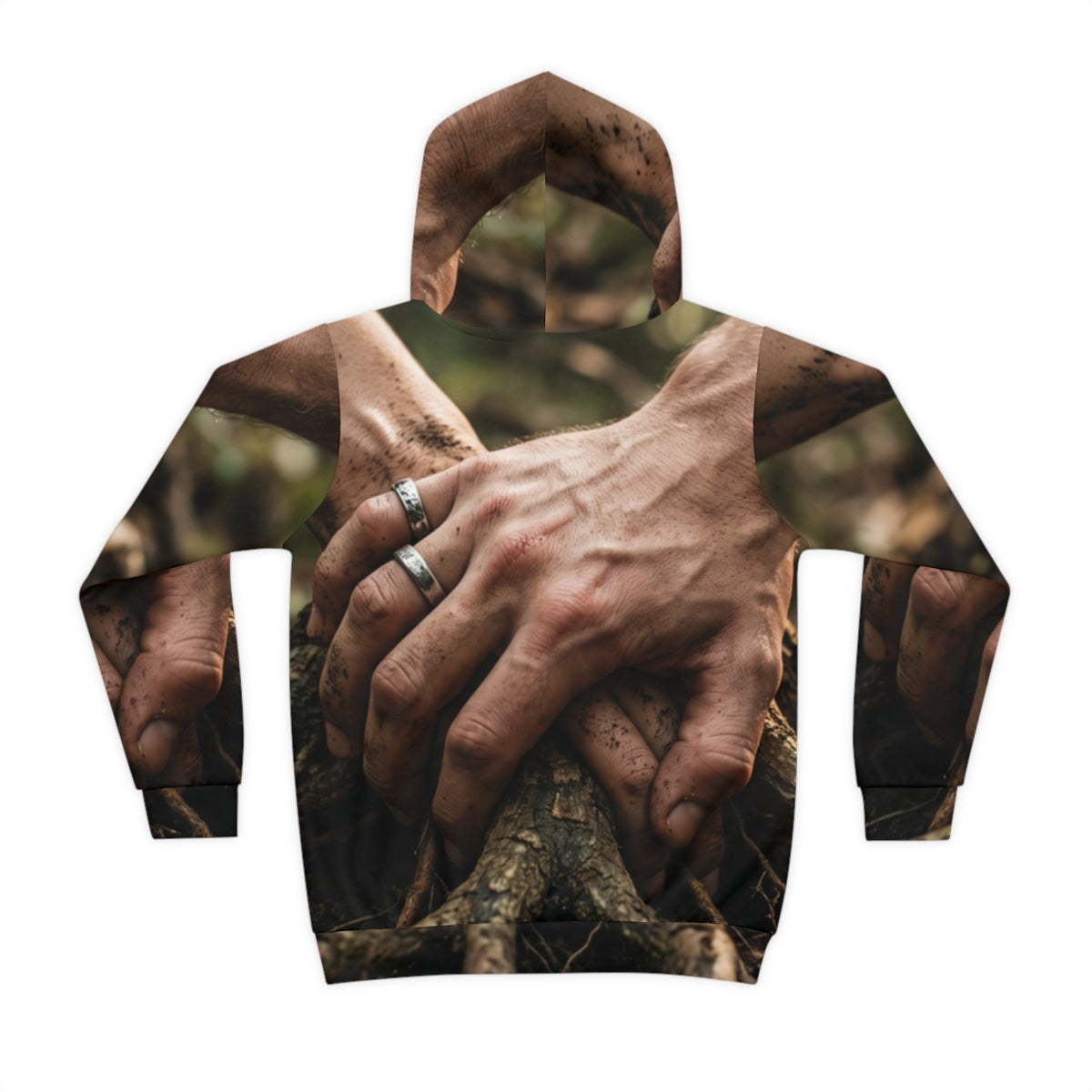 Children's Hoodie with Forest Tree Roots Art