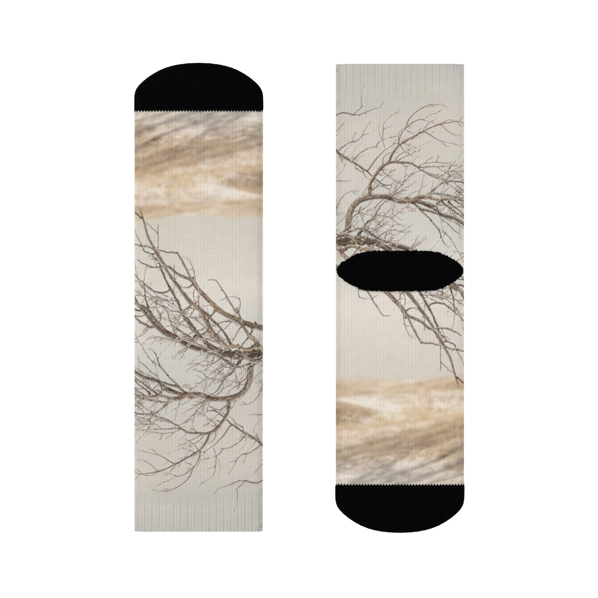 Crew Socks - Minimalist Winter Tree