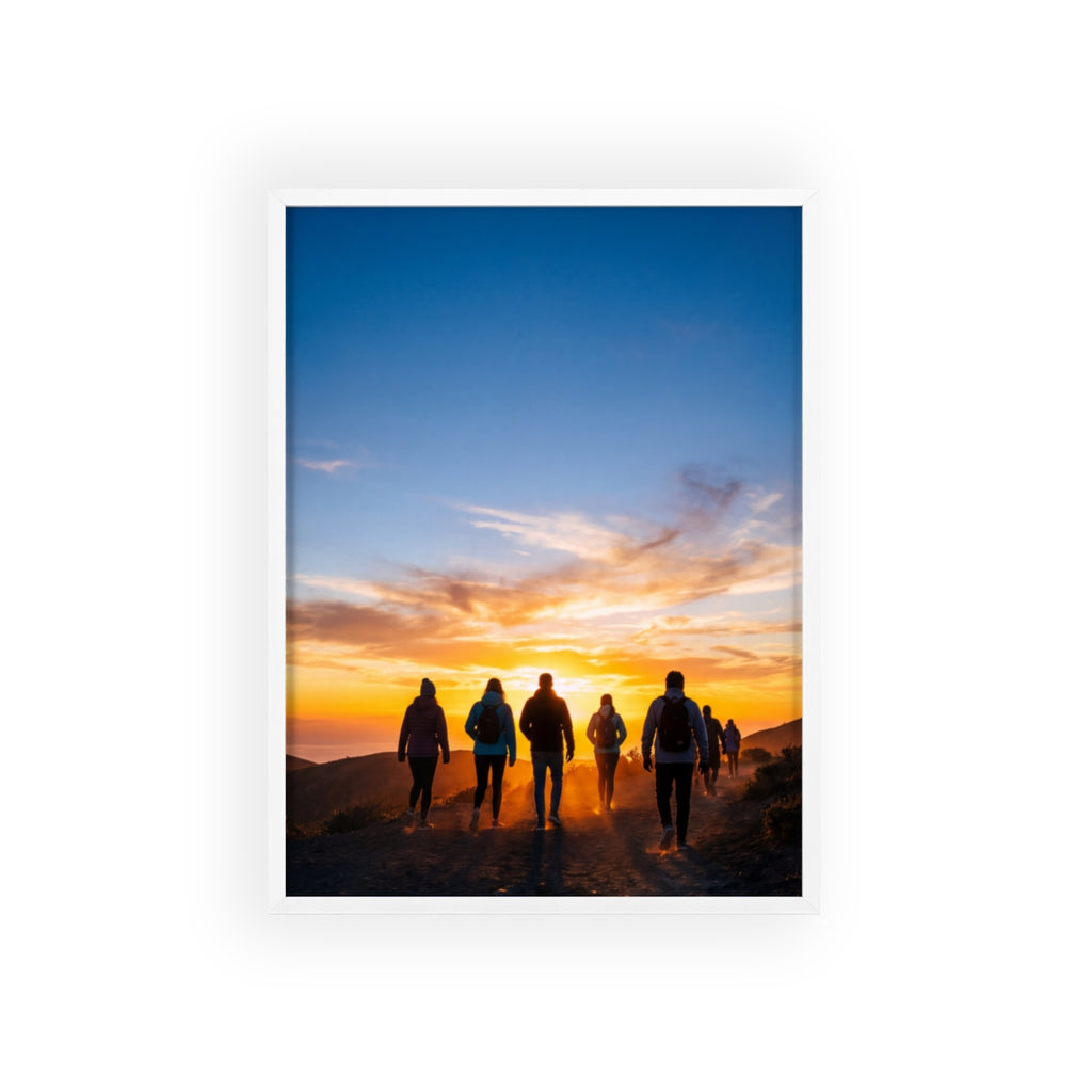 Posters with Wooden Frame - Sunrise Journey
