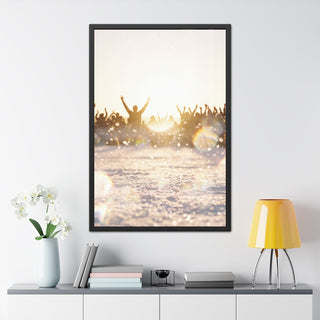 Framed Posters, Portrait - Sunlit Amber Gathering