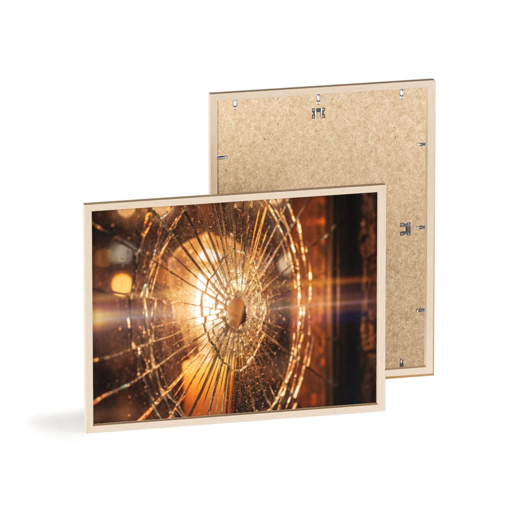 Wood Framed Poster - Cinematic Fracture — Landscape