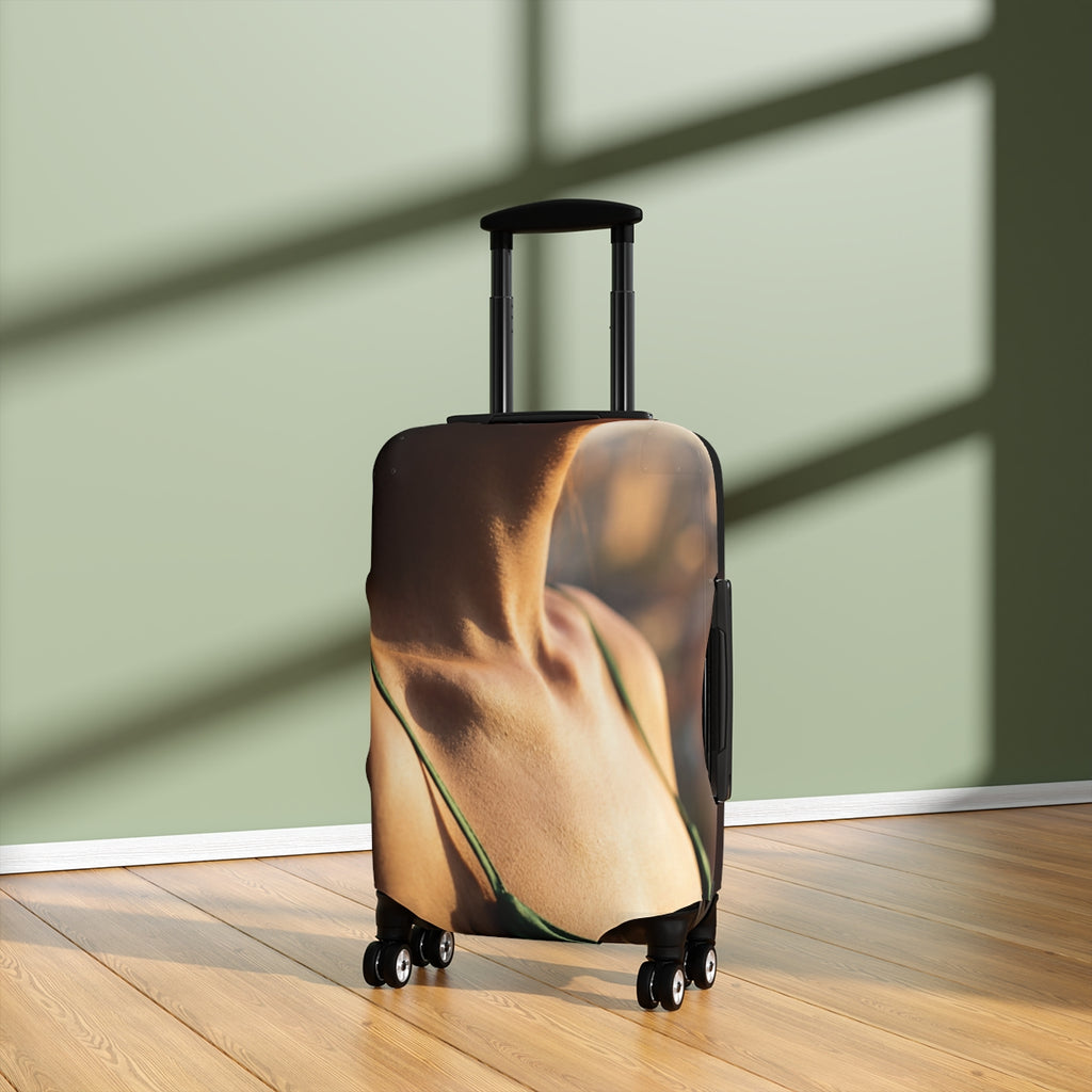 Luggage Cover - Golden Hour Elegance Minimalist Portrait Art...