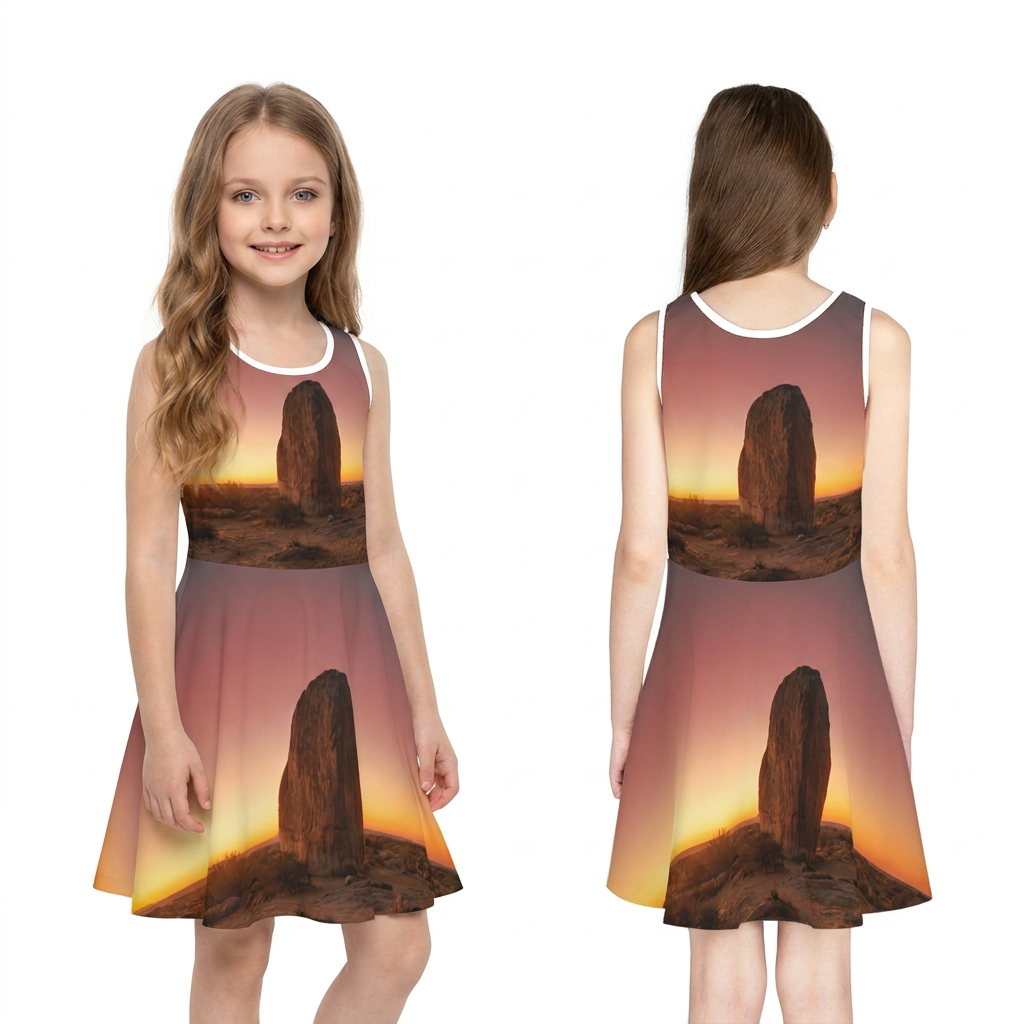 Mädchen-Sommerkleid Wüstenmonolith