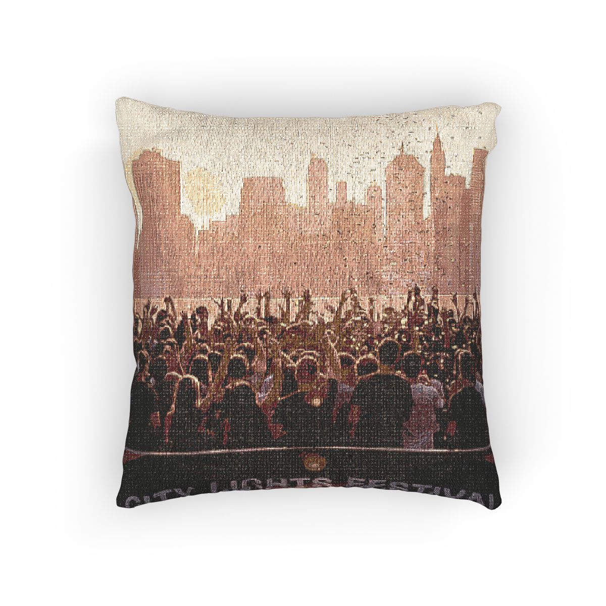 Woven Pillow - City Lights Festival | Echovira Gallery