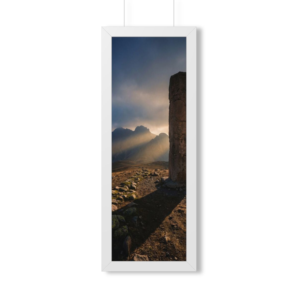 Framed Vertical Poster - Mystic Monolith Ancient Persian......