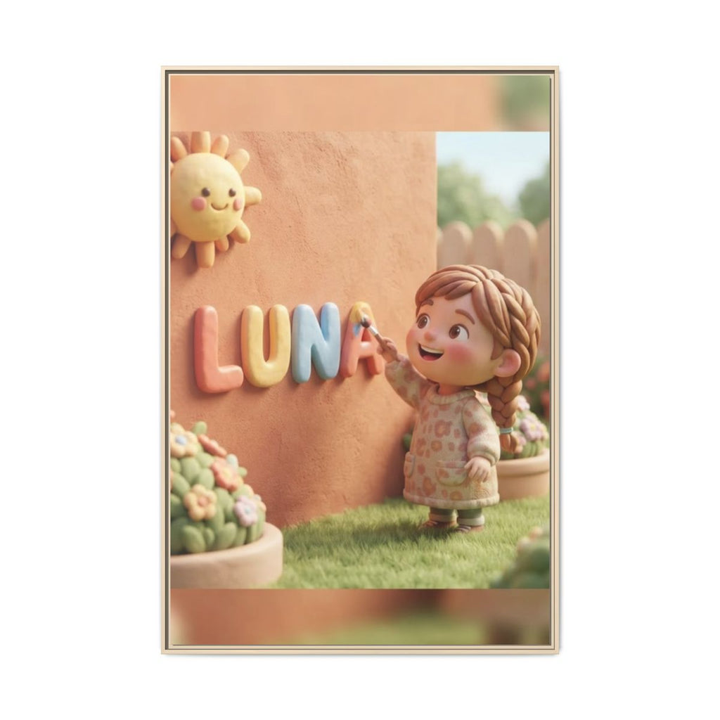 Matte Canvas Framed - Luna Sunshine Clay — Natural / 1.25"...