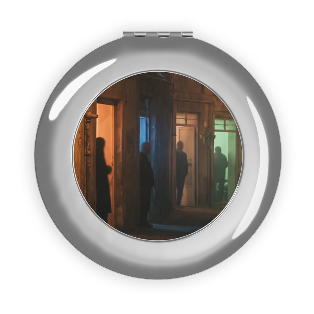 Compact Travel Mirror - Shadowed Alleyway Mystery Art Print...
