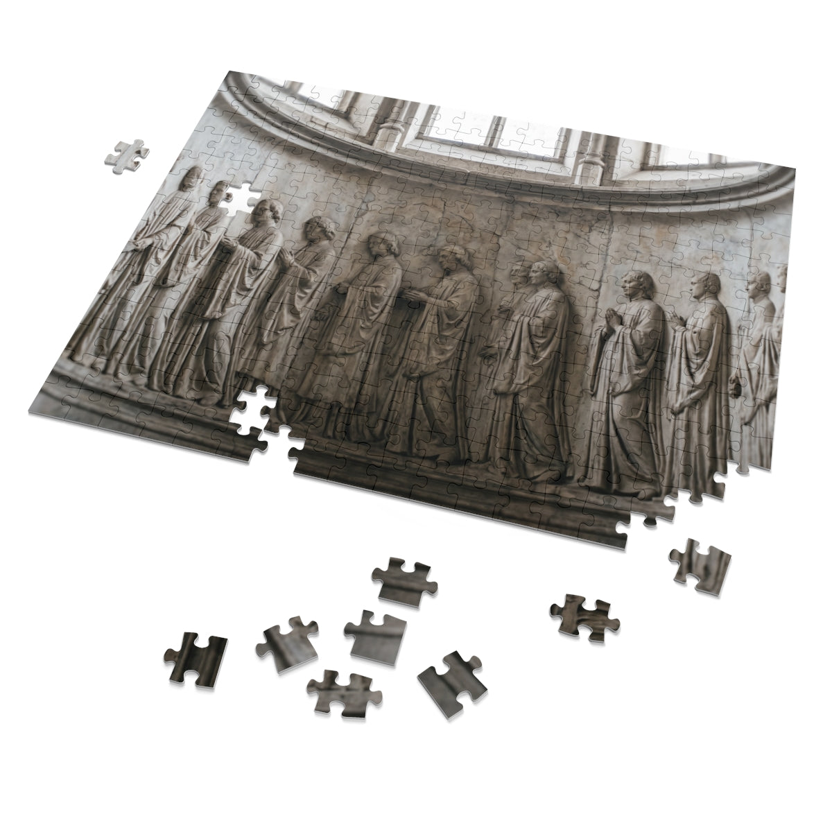 Jigsaw Puzzle with Tin - Gothic Frieze Procession Wall Decor...