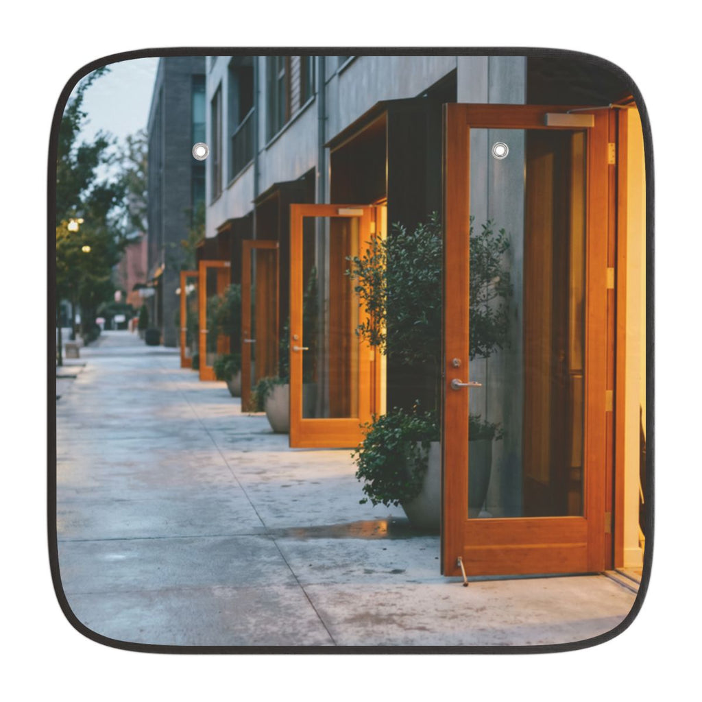 Car Sun Shades - Twilight Courtyard View (1 & 2 pcs) |...