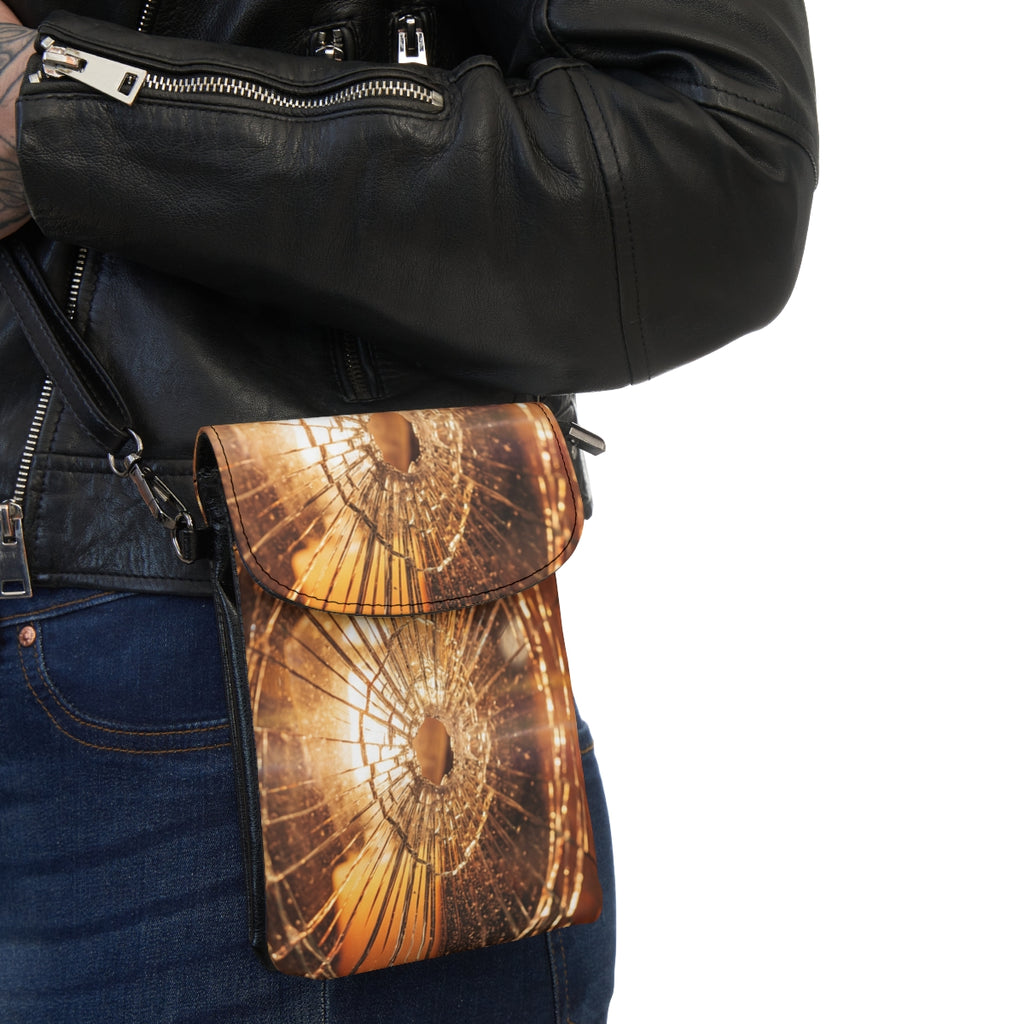 Small Cell Phone Wallet - Shattered Amber Light | Echovira...