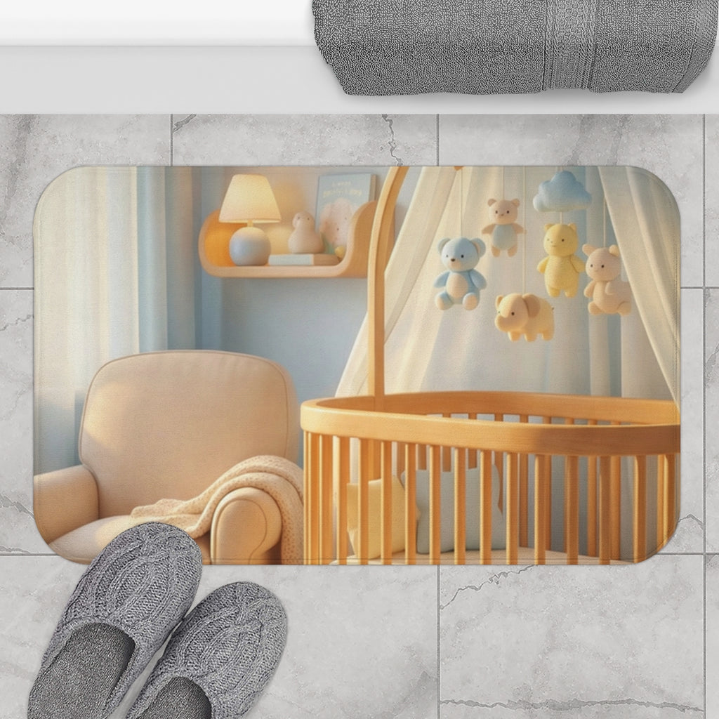 Serene Pastel Bath Mat - Morning Routine